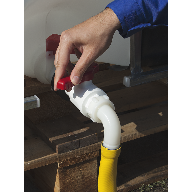 Llave de salida para GRG acodada