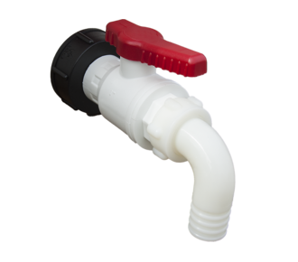 Valvola di scarico IBC con scarico angolare