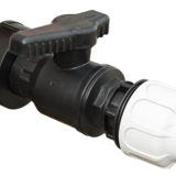 IBC discharge valve with hose screw connection