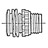 Behälteranschluss, grau