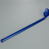 Cuchara detectable curvada, mango largo, azul