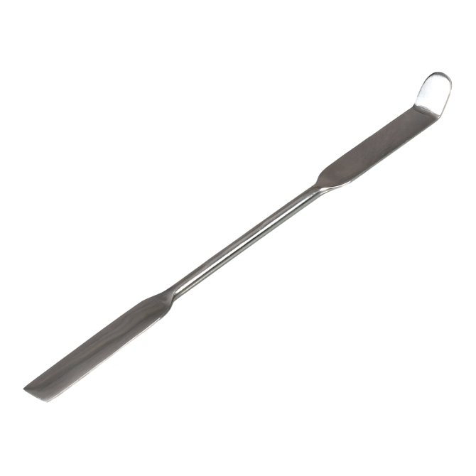 Double spatule Chattaway carrée/ronde courbée, en acier inoxydable