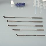 Double spatule Chattaway carrée/ronde courbée, en acier inoxydable