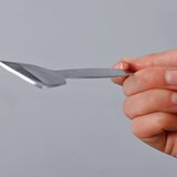 Spatule double plate/carrée, en acier inoxydable