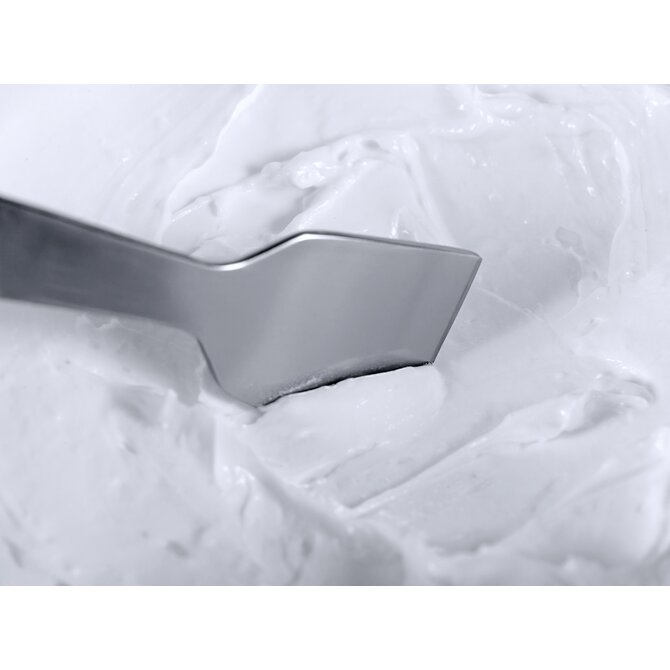 Spatule double plate/carrée, en acier inoxydable