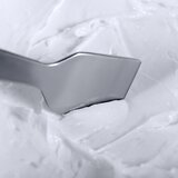 Spatule double plate/carrée, en acier inoxydable