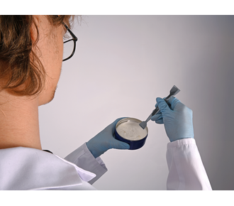 Doppia spatola, piatta, quadrata, in acciaio inox