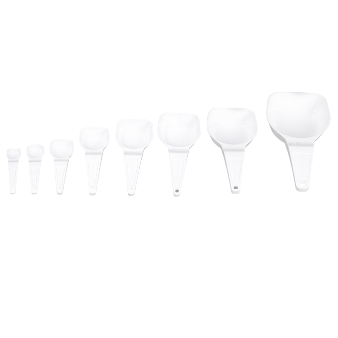 계량 스푼, 흰색