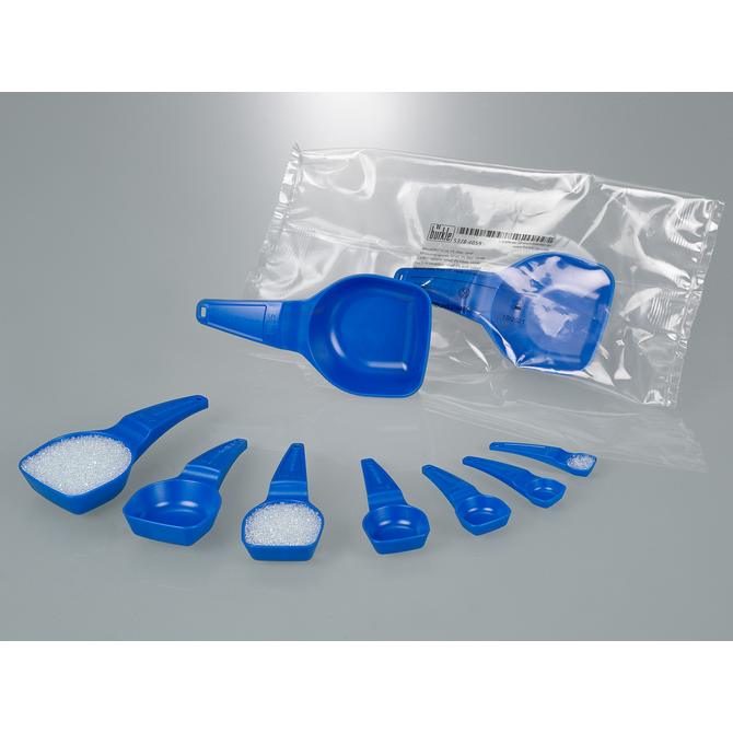 Cuillère-mesure, bleue, stérile