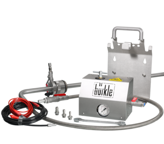 Sistema de distribuição de solventes com mangueira de descarga