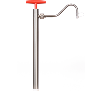 Bomba de barril em aço inoxidável - cotovelo de descarga
