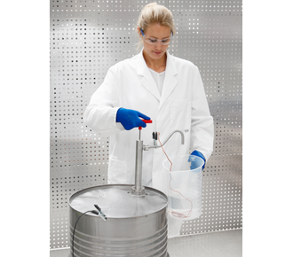 Bomba de barril em aço inoxidável - cotovelo de descarga