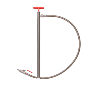 Bomba de barril em aço inoxidável - mangueira de descarga e válvula