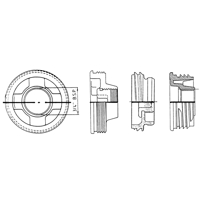 Fass-Gewindeadapter für G 3/4" Außengewinde