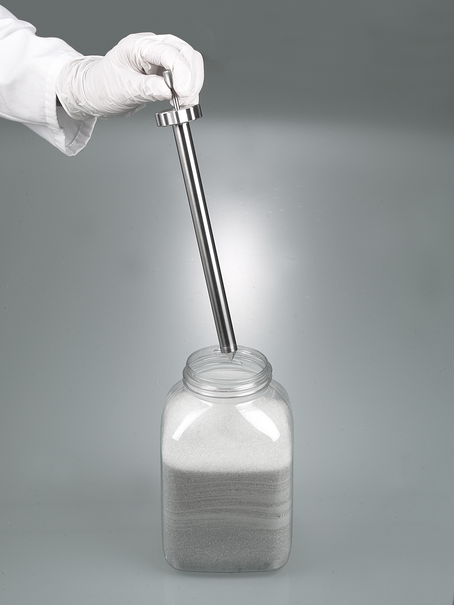 Barrena sacamuestras para sólidos a granel que se atascan