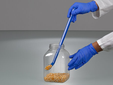 Food spoons, long handle, blue