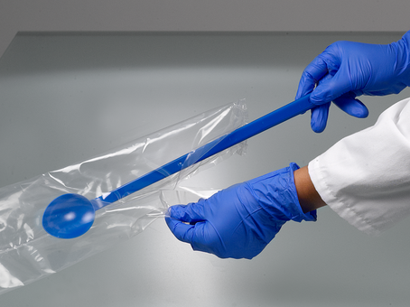 Food spoons, long handle, blue