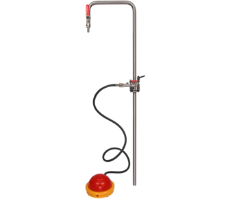 Bomba de solvente acionada por pedal - tubo de descarga