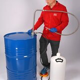 Pompe à solvant à commande à pied - Flexible d'écoulement & robinet