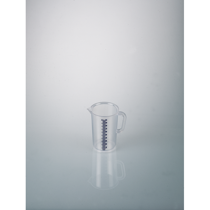 Градуированные мензурки с ручкой, синяя шкала