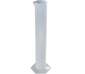 Proveta de medição, PP, escala transparente