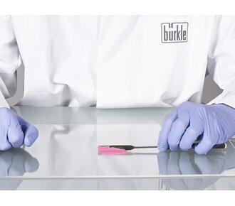 Mikro-Doppelspatel eckig/abgerundet, aus Edelstahl