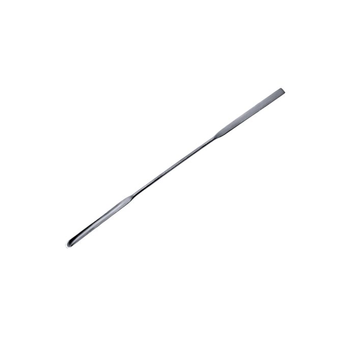 Mikro-Pulverspatel eckig/halbschalenförmig, aus Edelstahl