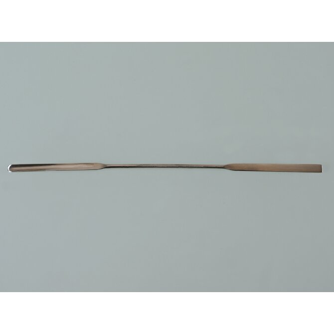 Mikro-Pulverspatel eckig/halbschalenförmig, aus Edelstahl