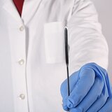 Mikro-Pulverspatel eckig/halbschalenförmig, aus Edelstahl