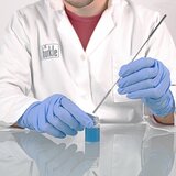 Mikro-Pulverspatel eckig/halbschalenförmig, aus Edelstahl