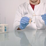 Mikro-Pulverspatel eckig/halbschalenförmig, aus Edelstahl