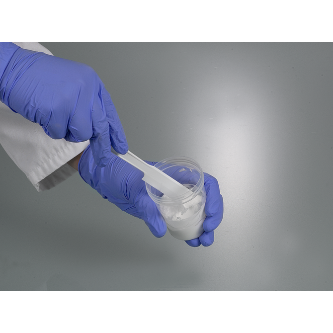 Sample spatula white, disposable