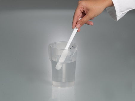 Sample spatula white, disposable