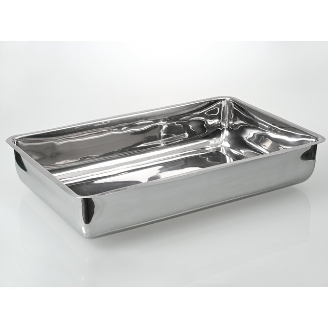 Кювета из нержавеющей стали, мелкая