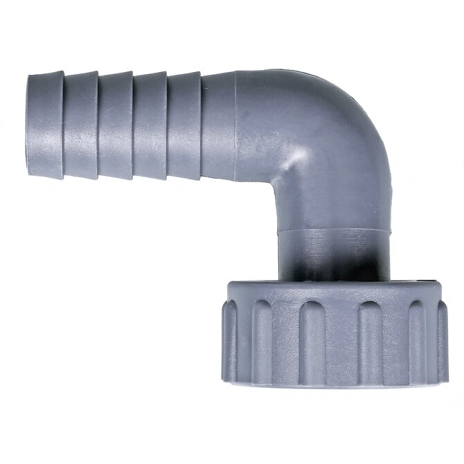 Tube bend, with cap nut, grey