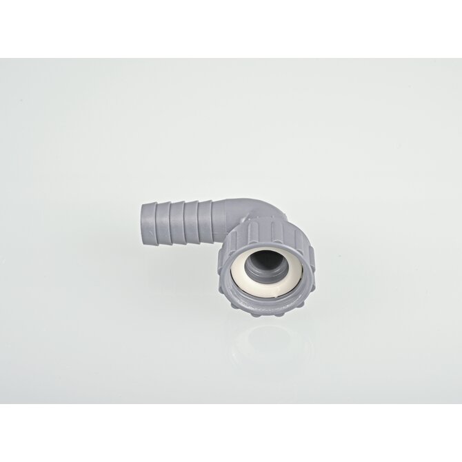 Tube bend, with cap nut, grey