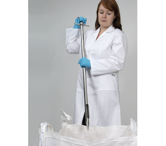 Amostrador de pó Scratcher para substâncias coesivas