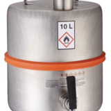 Réservoir de sécurité en inox, avec robinet