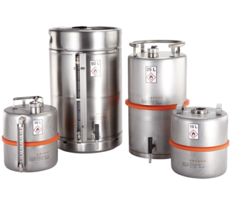 Réservoir de sécurité en inox, avec robinet