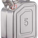 Bidon de sécurité en inox, avec couvercle à vis