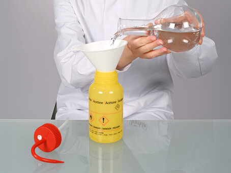 Sicherheits-Spritzflasche mit Entlüftungsventil