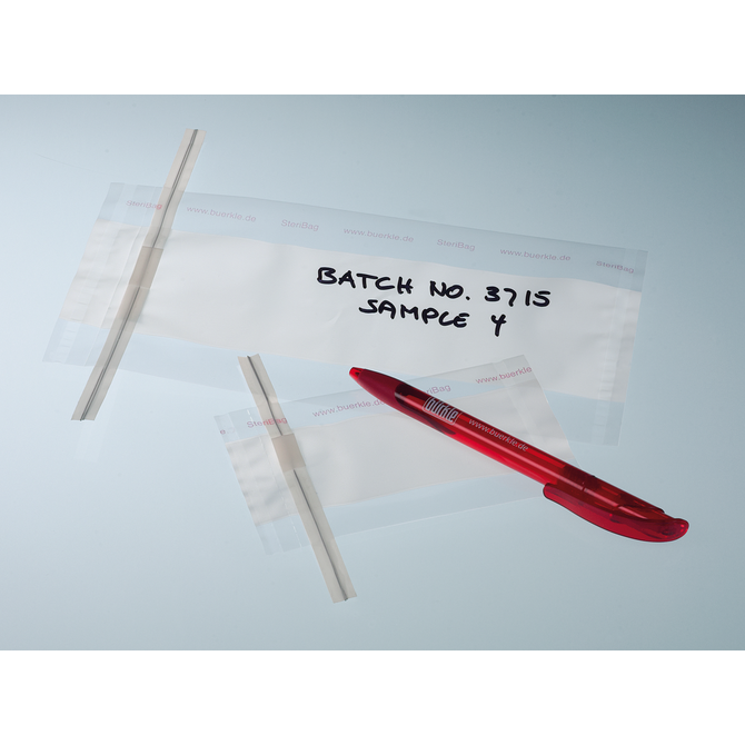 Bolsa de muestras SteriBag con espacio para escribir