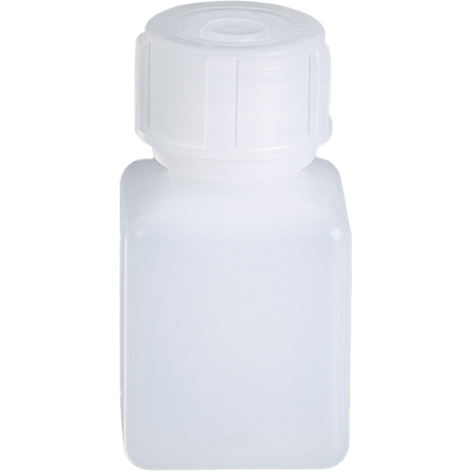 Прямоугольная бутыль с узким горлышком, квадратное основание