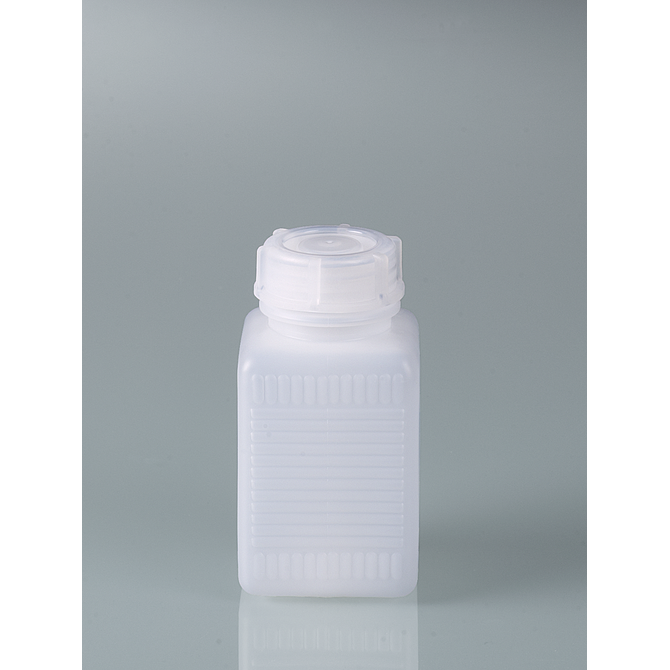 Square bottle, square base, wide neck