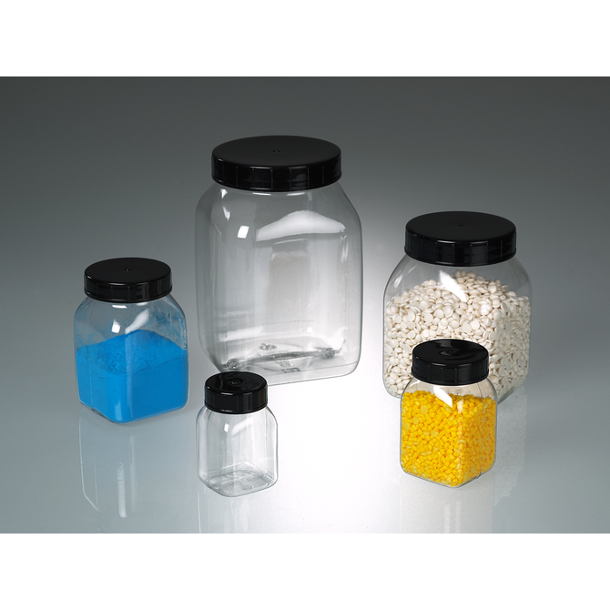 Weithalsdose, vierkant, PETG