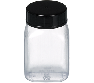 Bote de cuello ancho, cuadrado, PVC